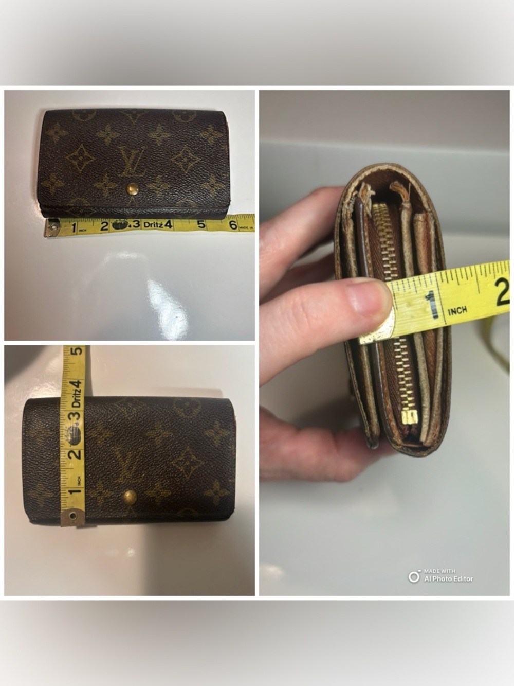 Louis Vuitton Vintage Monogram Tresor Wallet on Chain WOC Made in France RA0913 - Picture 11 of 11